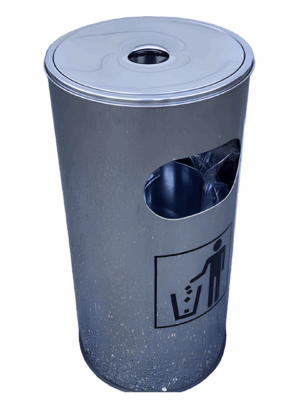 Corbeille cendrier inox