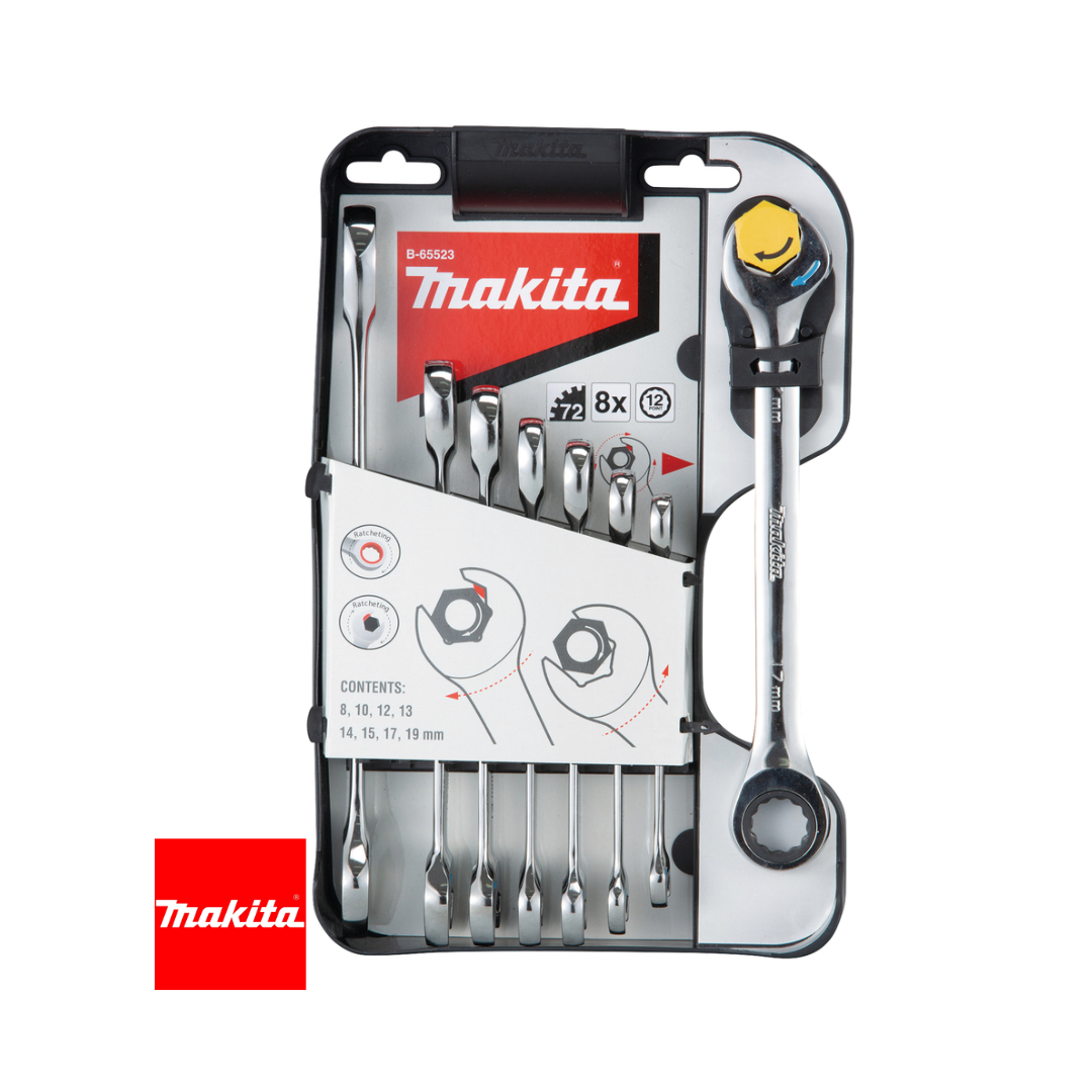 Jeu de clés mixtes à cliquet MAKITA